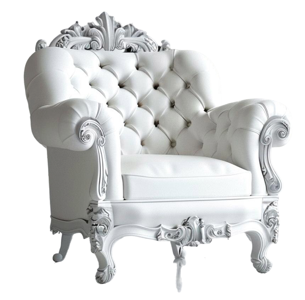 Luxury White Armchair